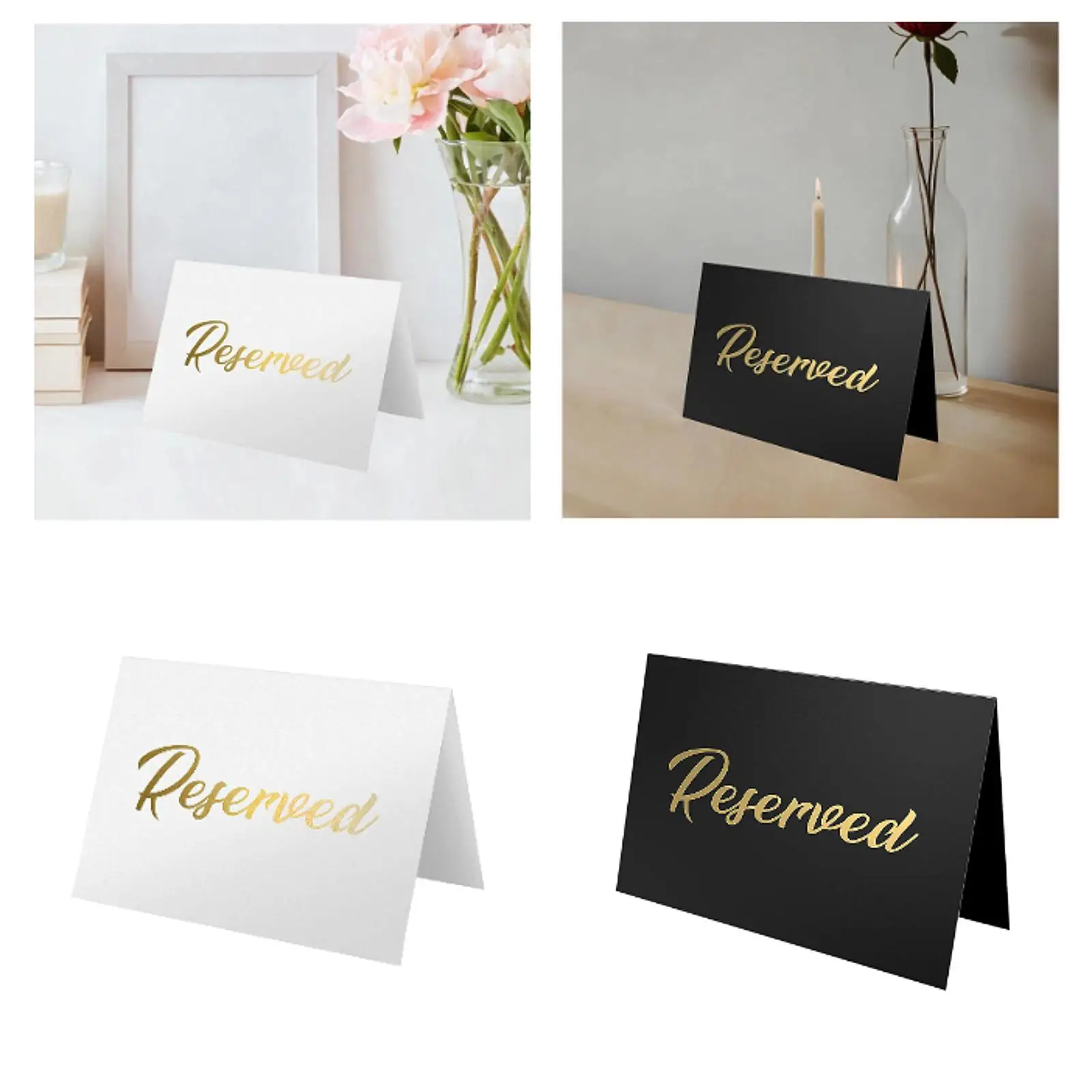 

10Pcs Reserved Table Card Cardstock for Meeting Room Event Anniversary