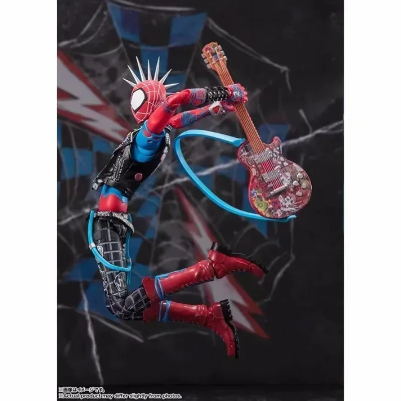 Original Bandai S.H.Figuarts Anime Figur Spider-Punk Actionfiguren GK Figur Spider-Man Hobby Across The Universe Modellspielzeug