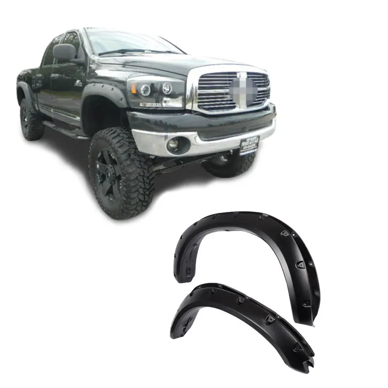 

For Dodge Ram 1500 ABS Plastic Black Wheel Arch Fender Flare
