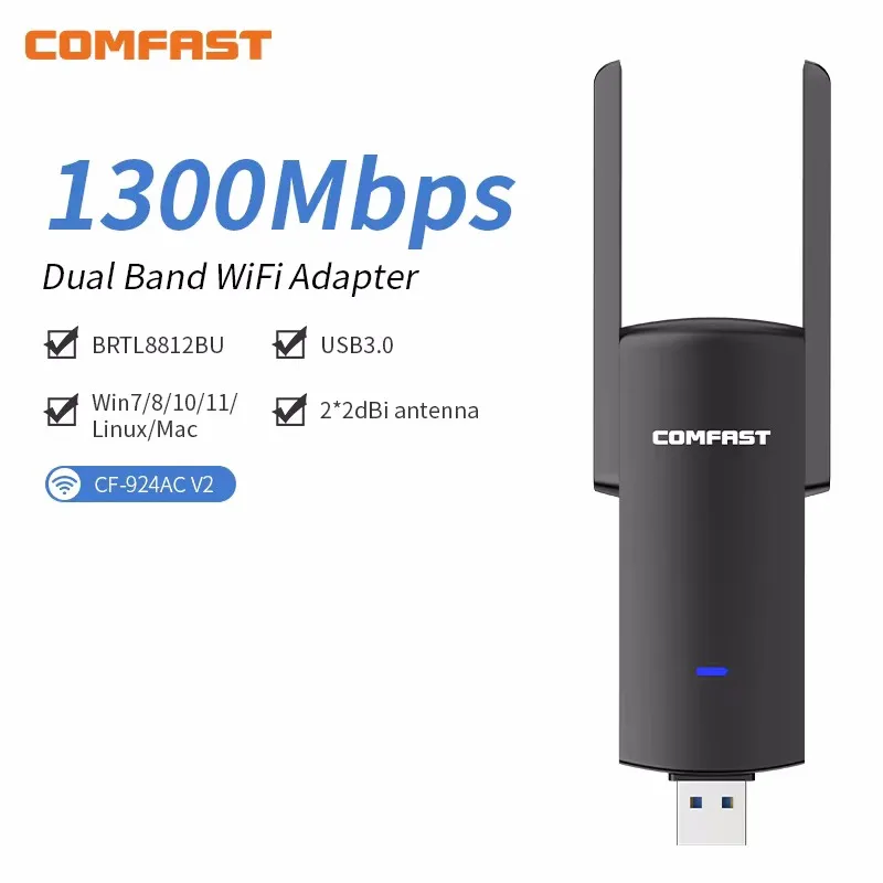 adaptador-usb-sem-fio-comfast-1300mbps-24ghz-5ghz-wifi-com-5-antenas-dongle-rtl8822bu-usb30-placa-de-rede-wi-fi-para-pc