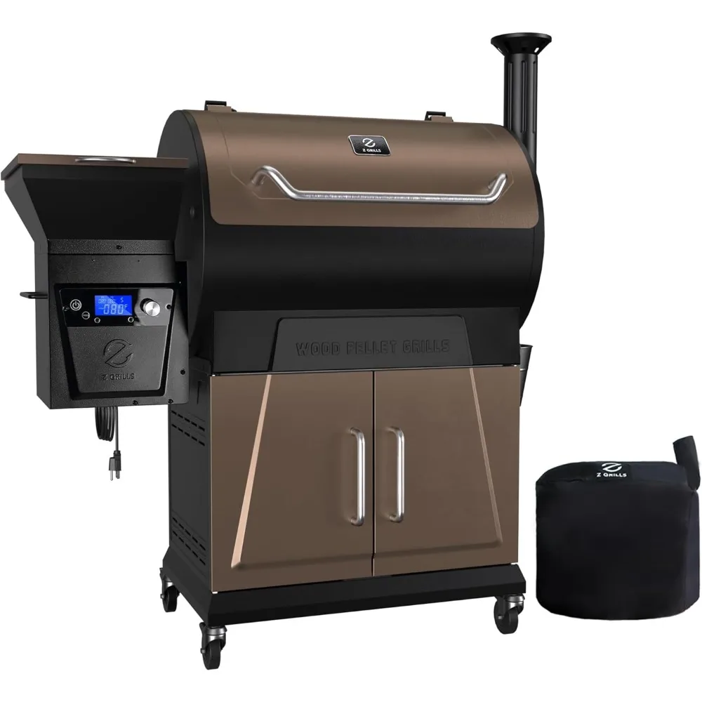 Pellet Grill Smoker with PID 2.0 Controller, LCD Screen, 2 Meat Probes, Huge Storage Cabinet, 697 sq in Cooking Area