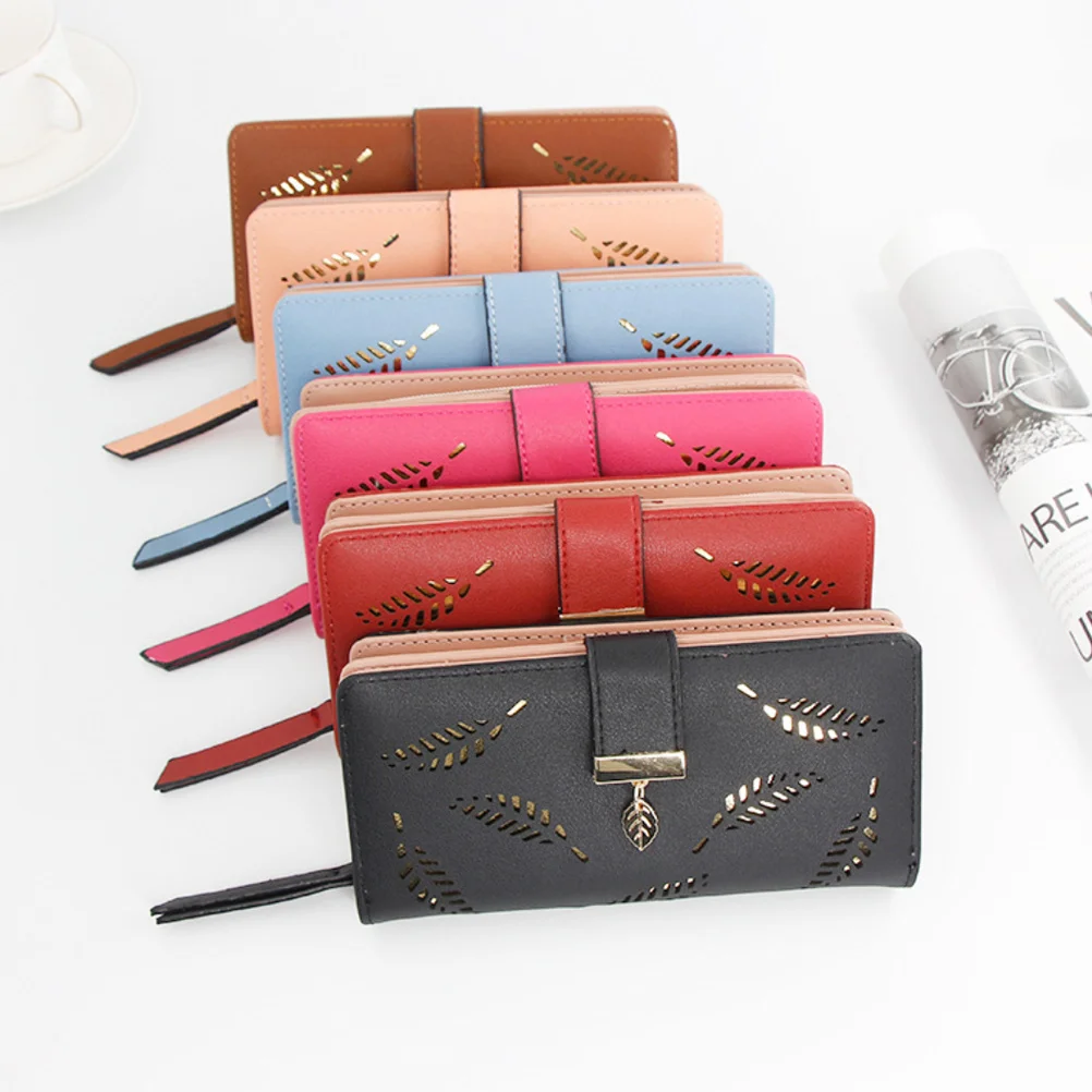 محفظة PU بسحاب قابلة للطي باللون الوردي، منظم محفظة للعملات المعدنية الصغيرة للنساء، حقيبة مريحة للتسوق المدرسي اليومي