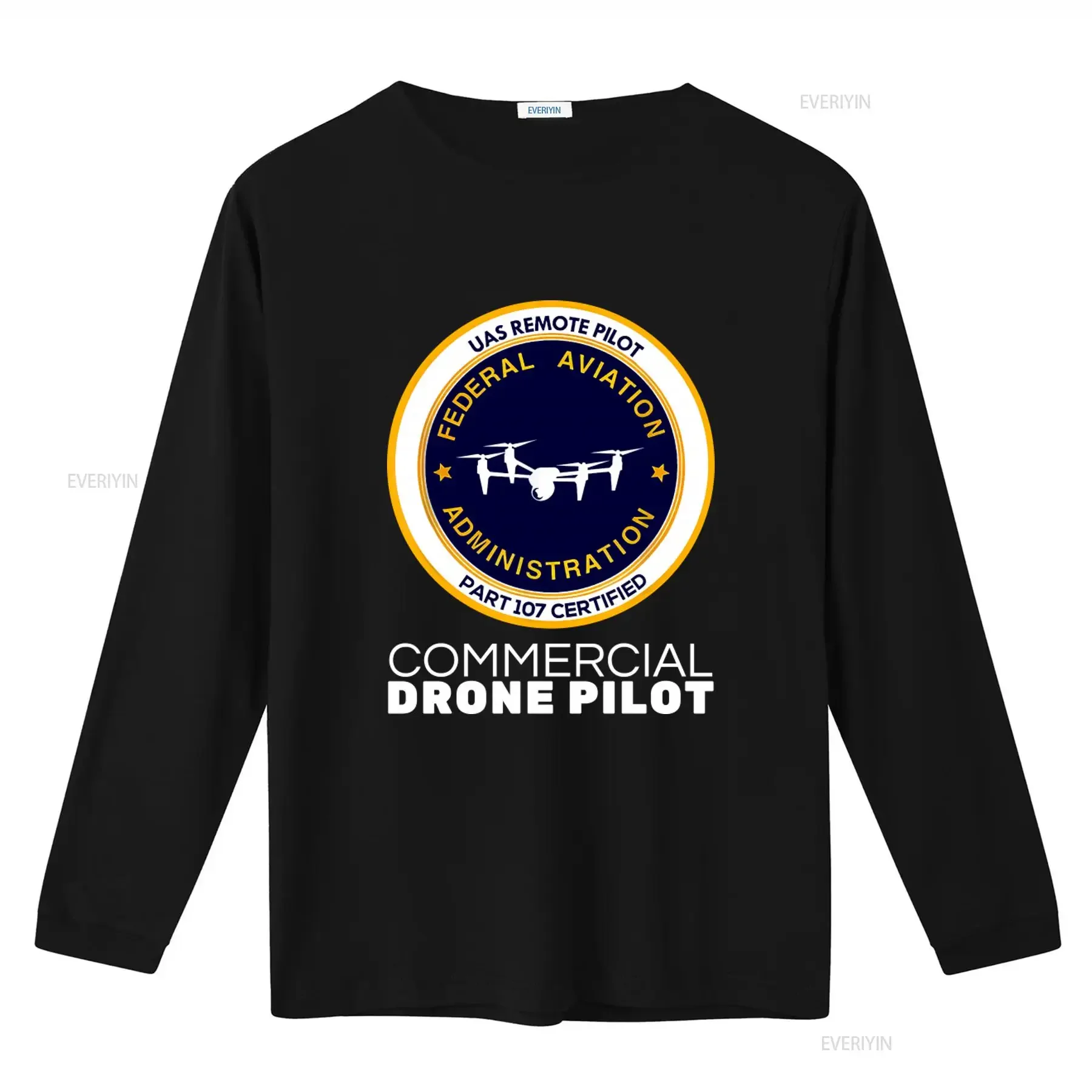 Uas Remote Pilot Part 107 Certified Commercial Drone T Shirt vintage Washed Versatile Soft Comfortable Stretched graphic Unisex