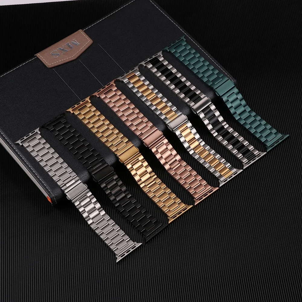 Metal Strap For Apple Watch Band Ultra 3 49mm 45mm 41mm SE3 44mm 40mm 42mm 46mm Stainless Steel Bracelet iWatch 11 10 9 8 7 6 5