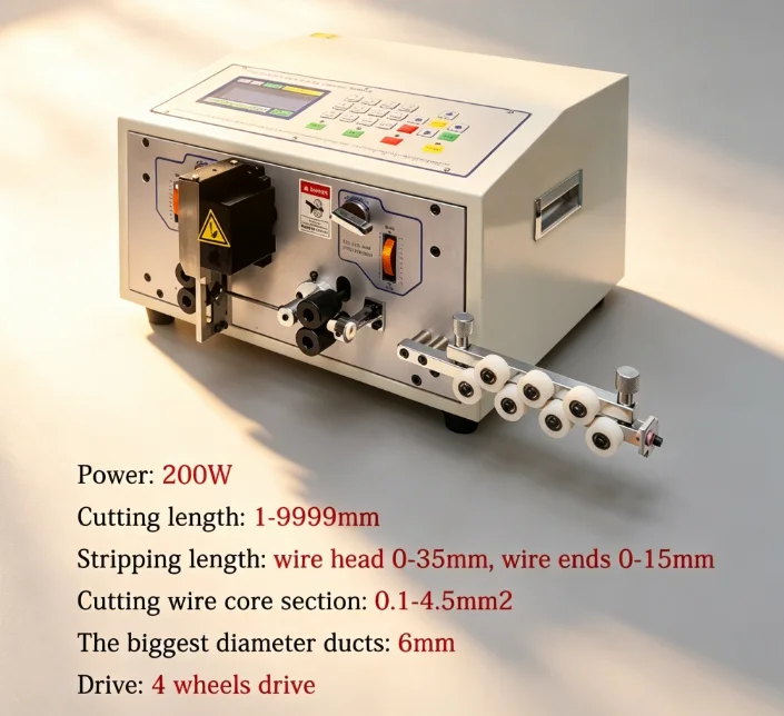 Automatic Wire Stripping Cutting Machine 0.1-4mm² AWG10-28 For Computer Short Wires Peeling Stripper Cutter