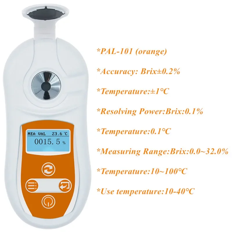 Измеритель сока и меда 0-32% рефрактометр Brix для жидкости, прибор для измерения содержания сока, сахара, цифровой рефрактометр Brix