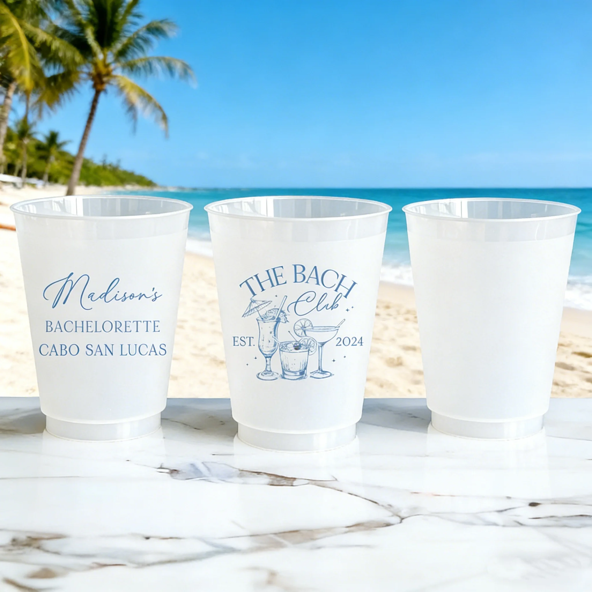 10/50 Custom Bachelorette Party Frosted Cups Personalized Bride Tribe Cups Bach Party Favors