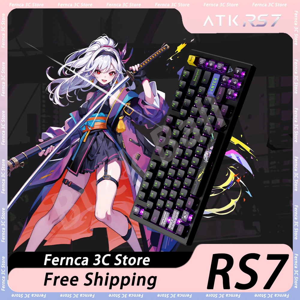 ATK RS7 Magnetic Switch Mechanical Keyboard Smart SPEED X Quick Trigger 8K Wired Gaming Keyboard RGB Custom Gamer Varolant Gifts