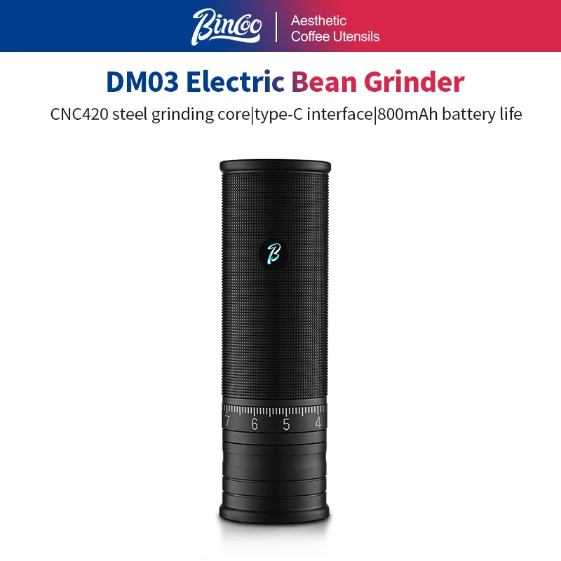 BINCOO DM03 Coffee Grinder Portable Coffee Bean Electric Grinder Small Household Outside Adjustment Espresso Grinder