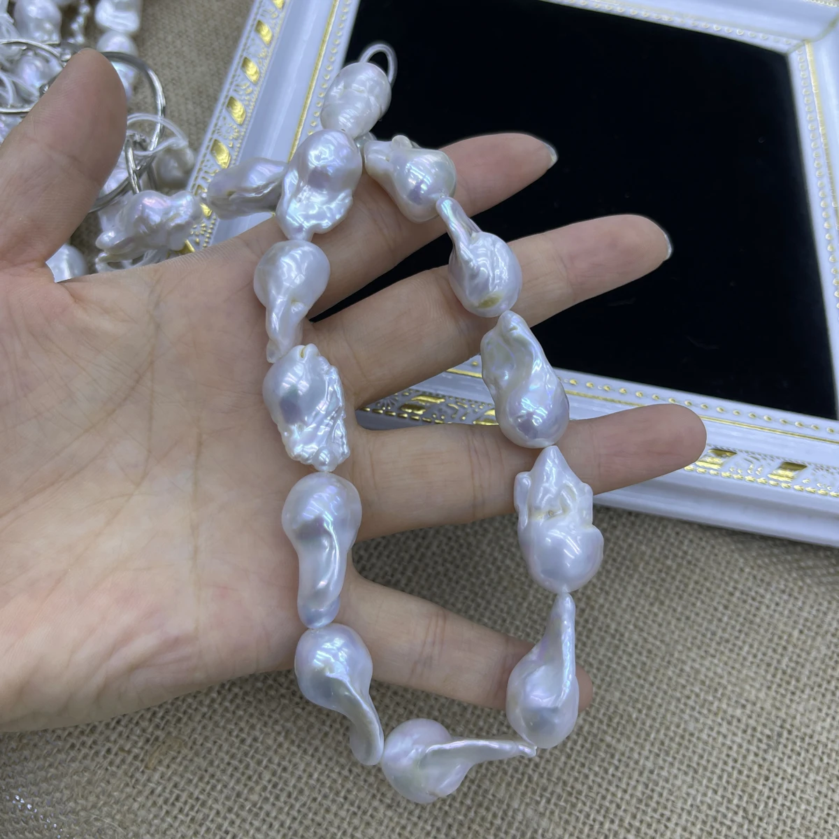 

16x17-18x30mm 6A Natural Freshwater Fishtail Baroque Pearl Isolated Bead Jewelry Make DIY Necklace Bracelet Accessories Wedding