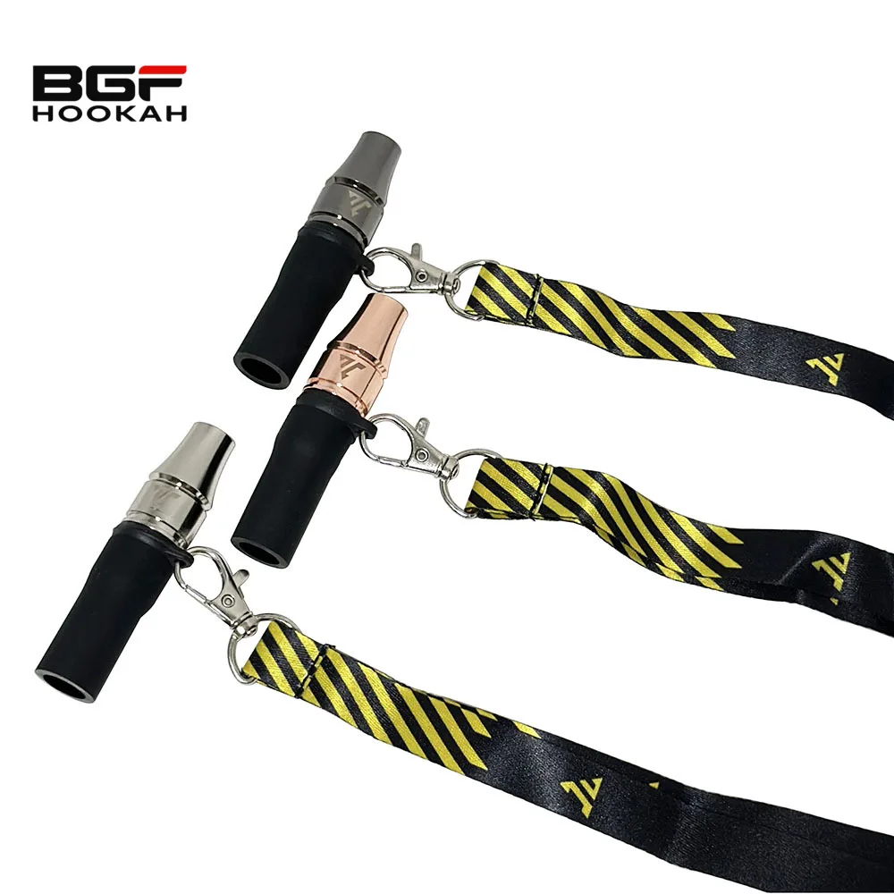 

Stainless Steel Vyro Hookah Mouthpiece Reusable Silicone Mouth Tip Chicha Narguile Water Pipe Shisha Mouthpieces With Lanyard