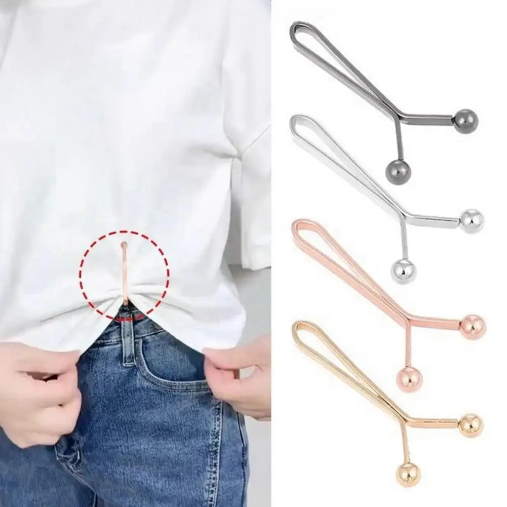 12Pcs 3.4cm Head Scarf Fixing Clip Heavy Duty Metal U-shaped Clip Women Shirt Sleeve Jeans Pants Clip Buckle Clothing Accessory