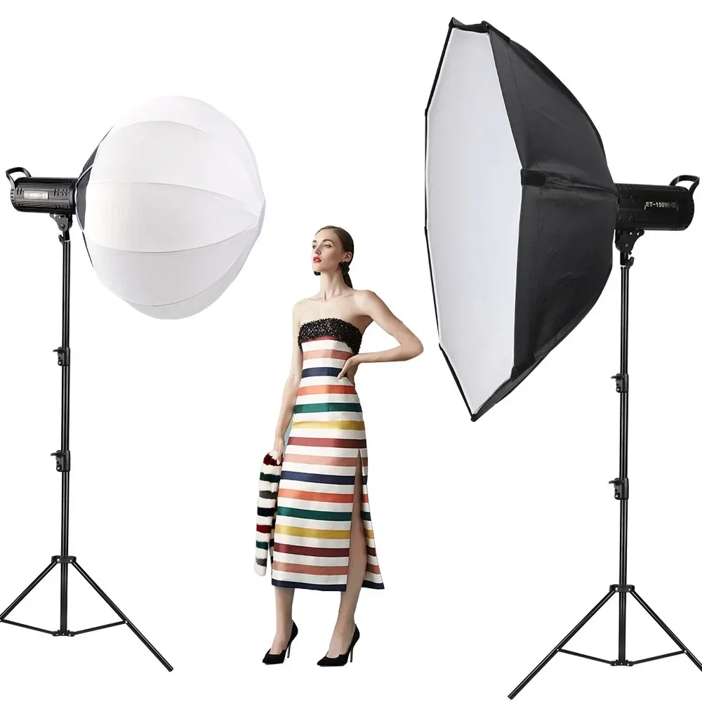 UEGOGO 2 SET 65CM 95CM Softbox Lighting Kit 150W 200W Photography LED Studio Fill Light for Professional Photo  Equipment