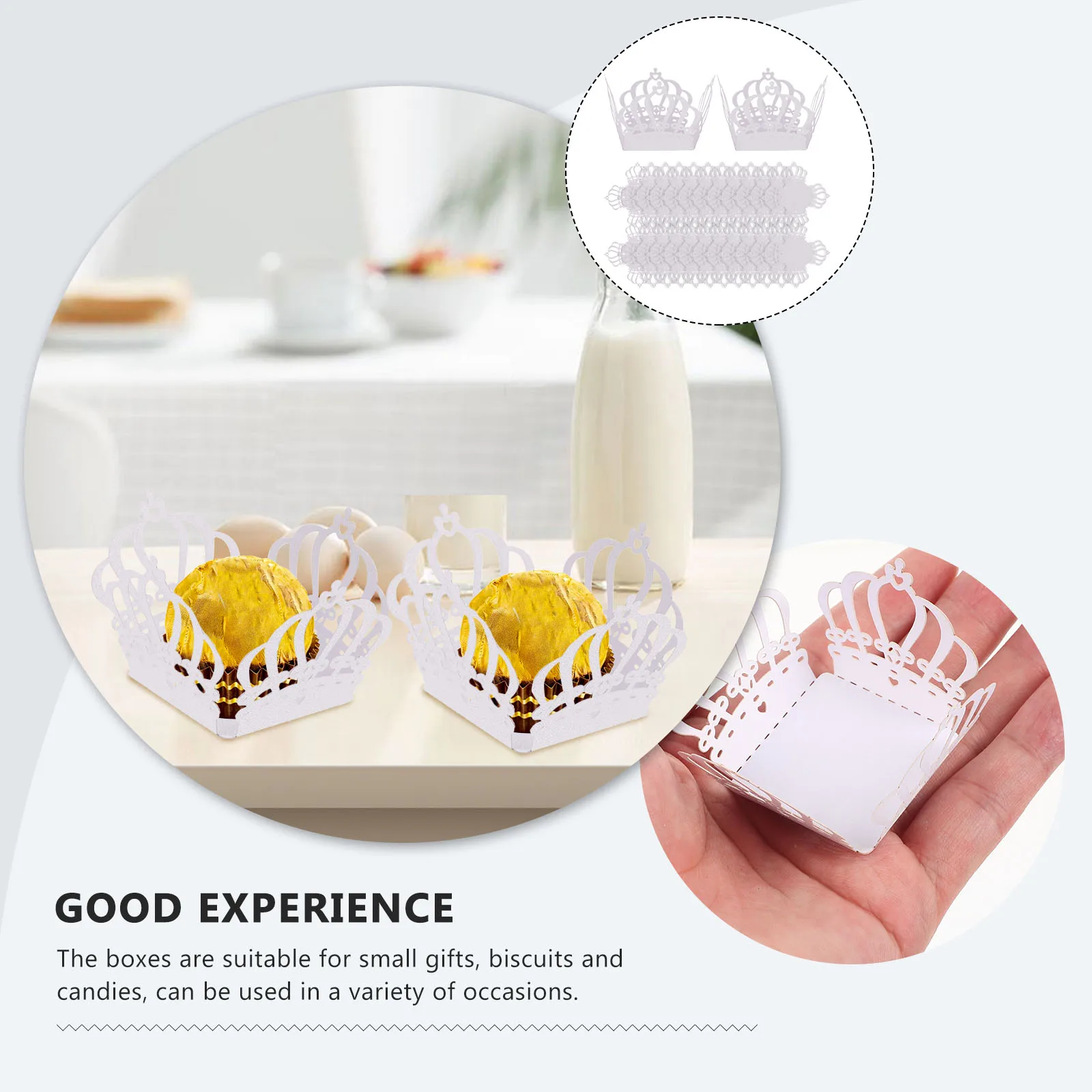 

50 Pcs Chocolate Decorative Paper Lace Boxes for Cookies Candy Elegant Gift Wrapping Storage Diy Party Wedding Packaging