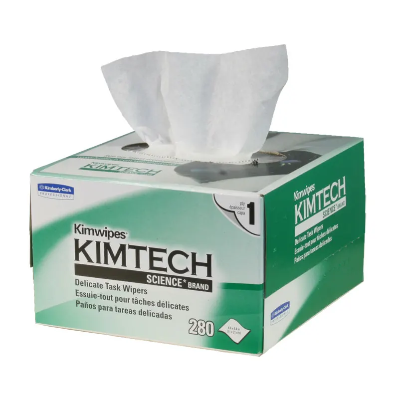 

Price 280 Wipes KIMTECH Kimwipes Fiber cleaning paper packes kimperly wipes Optical fiber wiping paper USA Import