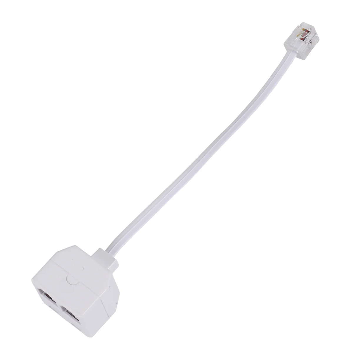 B17CCC RJ11 6P4C Telefonsplitter 1 Stecker 2 Buchse - Weiß