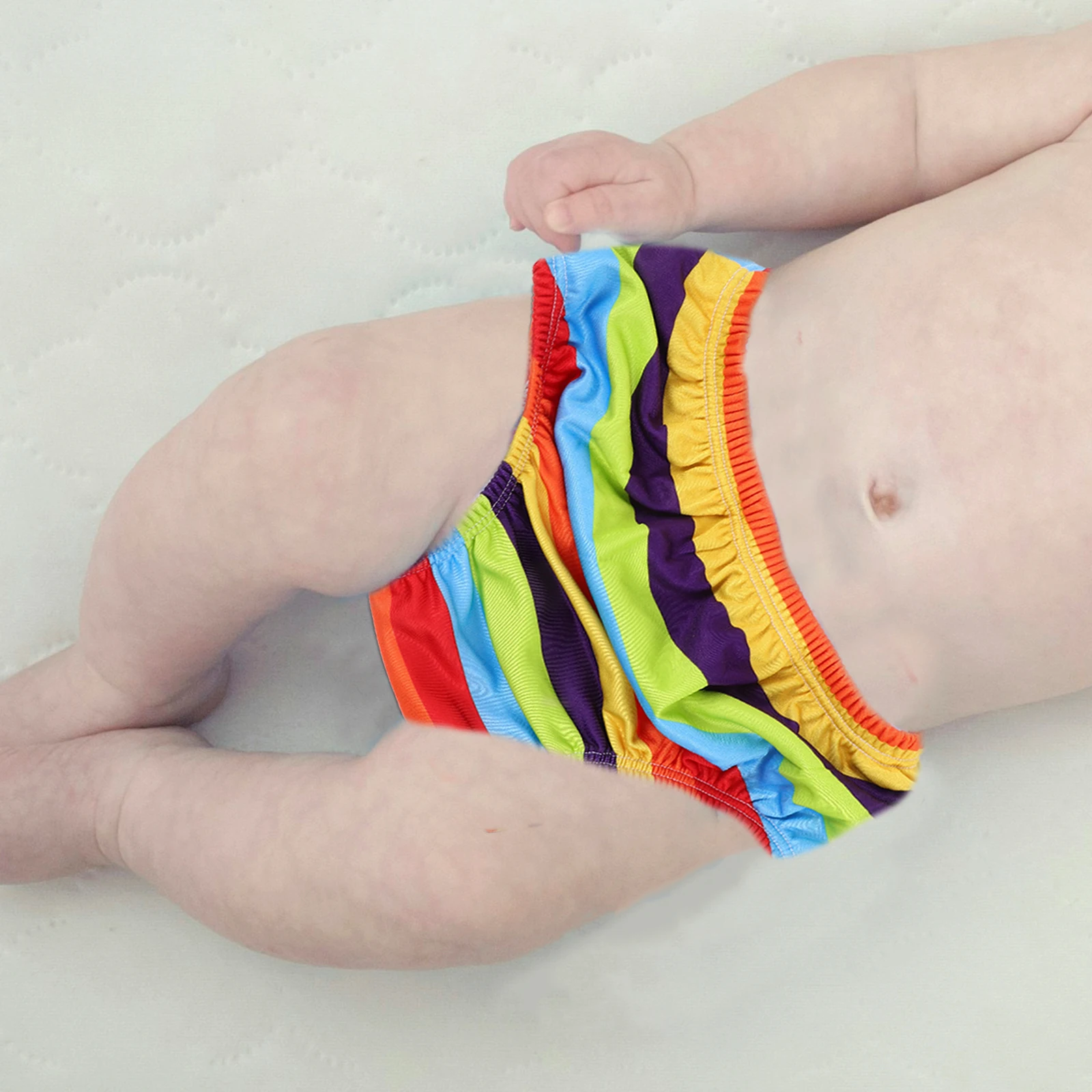 

Reusable Swim Diaper for Baby Boys Girls Water Diapers Kids Pool Nappies 18-24 Pounds Striped Thin Toddler Swimming Diapers Baby