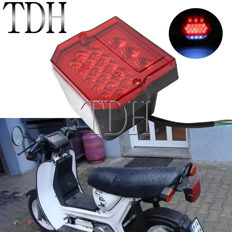 Motorcycle Rear Tail Brake Light w/ License Plate Lights For Simson SR50 S51 SUZUKI TS125 TS150 TS250 TS MZ ETZ 150 250 251 301