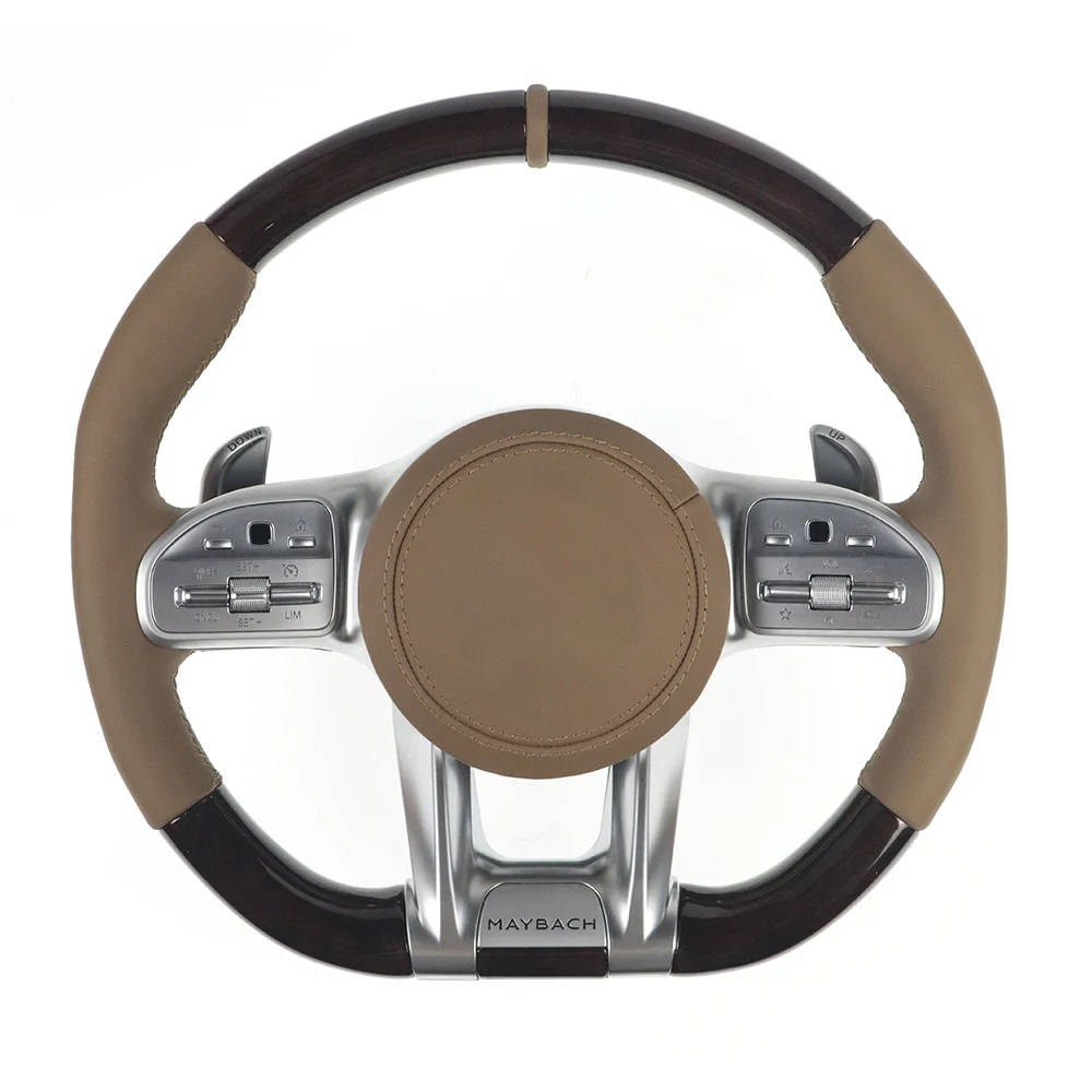 Car Steering Wheel Suitable For Mercedes-Benz S W221 Leather Material Car Accessories Auto Electronics