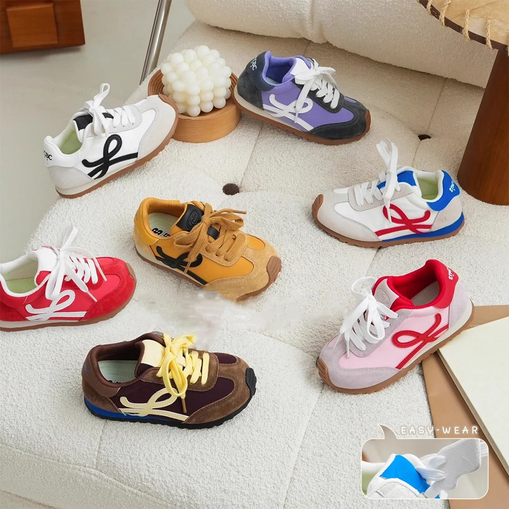 

Модная обувь для девочек, весенняя новая детская спортивная обувь, обувь для мальчиков на мягкой подошве, противоскользящая детская сетчатая обувь, простая повседневная обувь для девочек