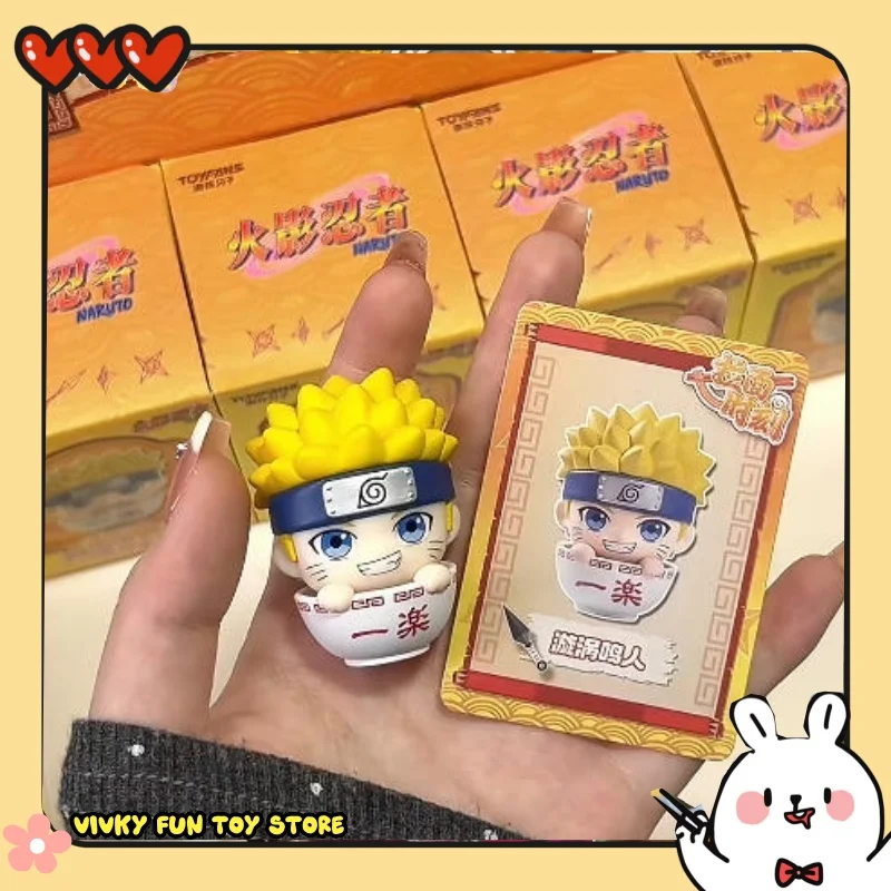 Caja Sorpresa Original de la Serie Narut Ramen Time con Figuras de Sasuke Uchiha y Hinata Hyuga, en Stock, Regalo de Cumpleaños