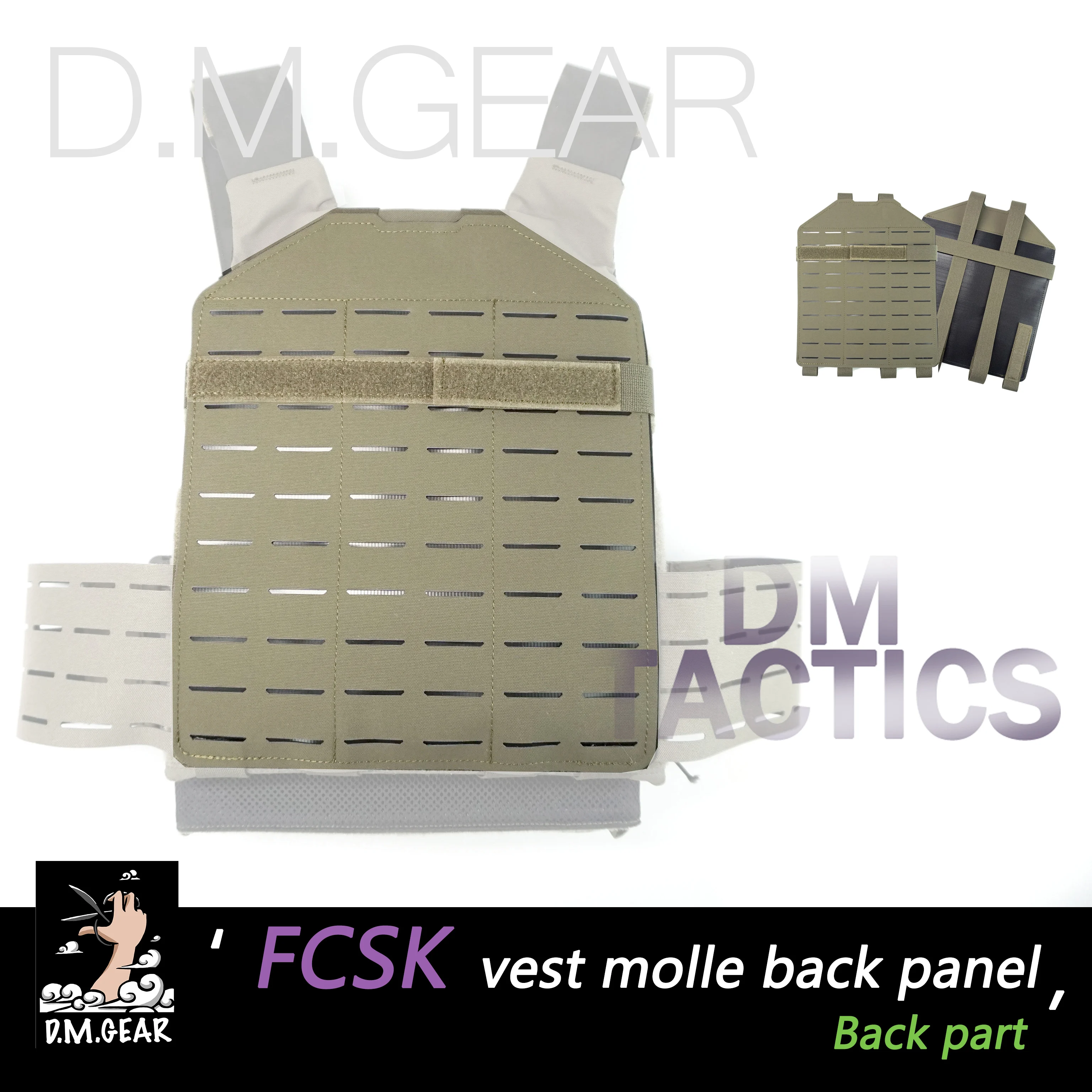 

DMGear FCSK Tactical Vest Accessories Camouflage Hunting Plate Carrier Molle Mount Back Panel Airsoft
