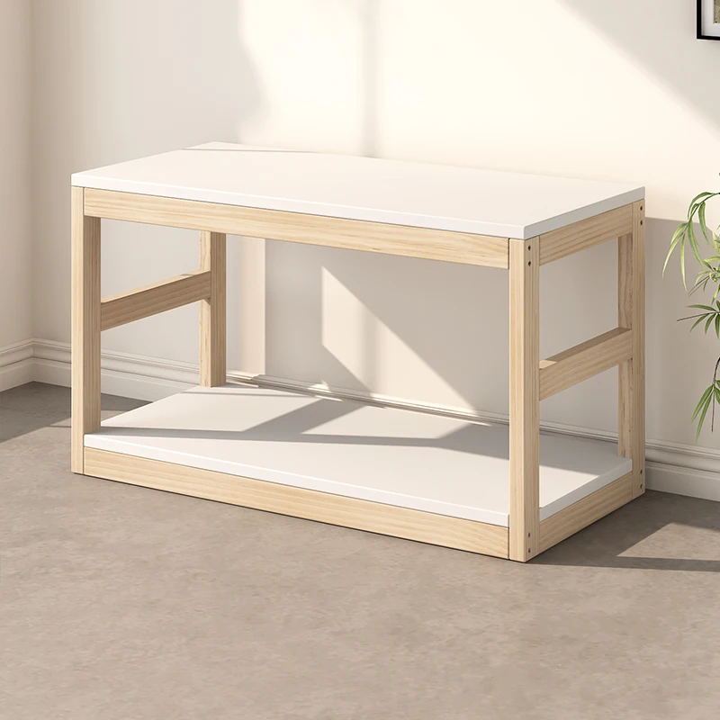 

Flower stand fish tank integrated storage rack wooden balcony fish tank combination rack living room load-bearing shelf tank rac