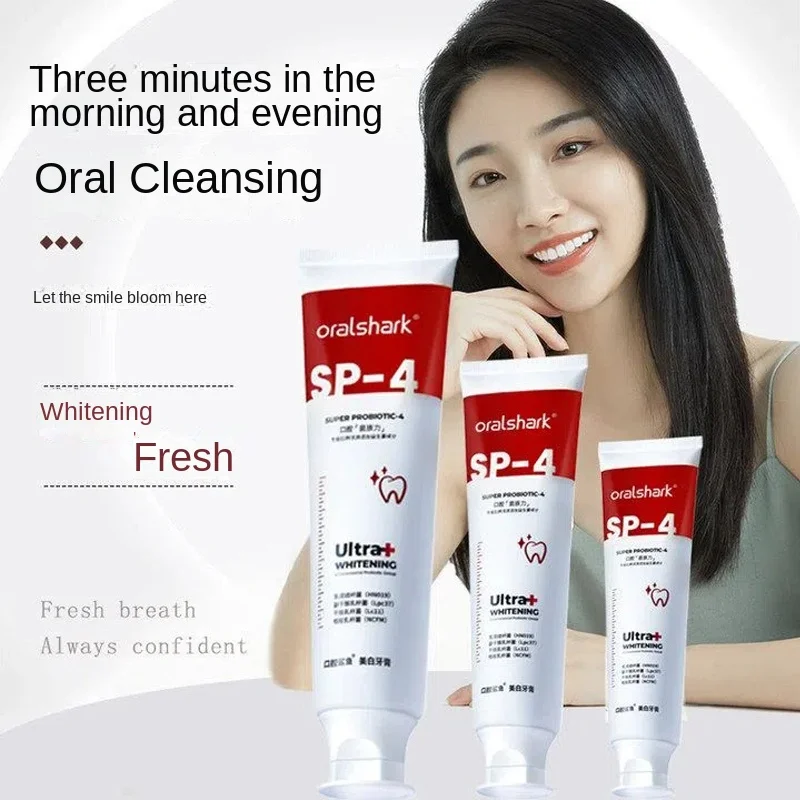 

SP4 Teeth Probiotic Shark Whitening Toothpaste Teeth Whitening Toothpaste Oral Care Toothpaste Fresh Breath Prevents Plaque