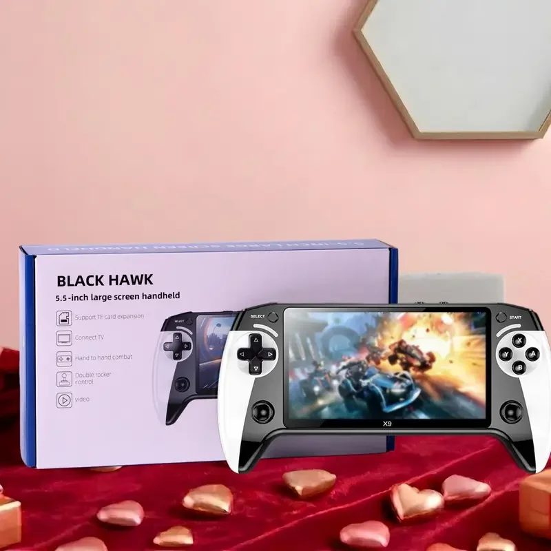 

Портативная игровая консоль 5,5 дюйма, перезаряжаемое ретро-устройство для игр с более чем 3500 играми, идеальный подарок для взрослых и детей