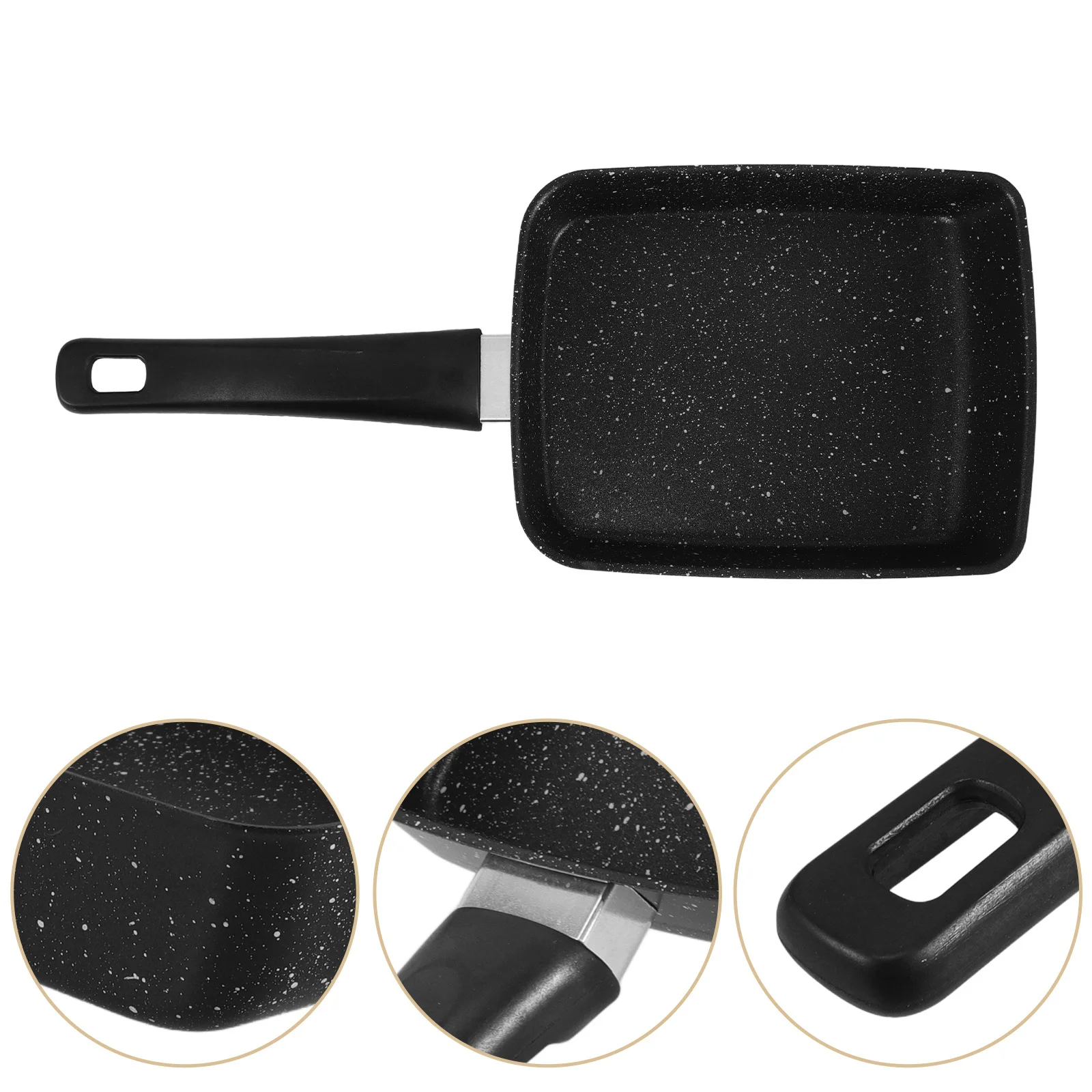 

Small Nonstick Japanese Tamagoyaki Pan Rectangular Skillet for Pancakes Steak Breakfast Cooking Nonstick Frying Pan