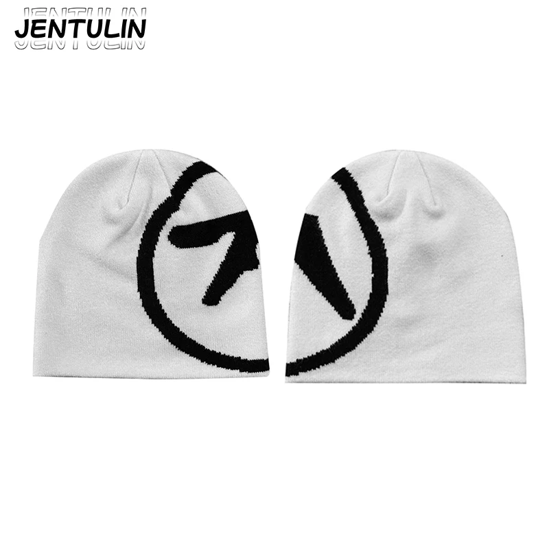 Y2K Gothic retro pullovers solid-colored hats for both Winter men's hats knitted punk hip-hop streetwear hats for woman Unisex