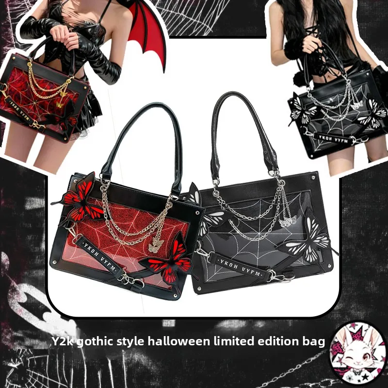 

Лимитированная серия: Сумка-тоут в стиле Y2K, готическая женская сумка через плечо, кроссбоди
