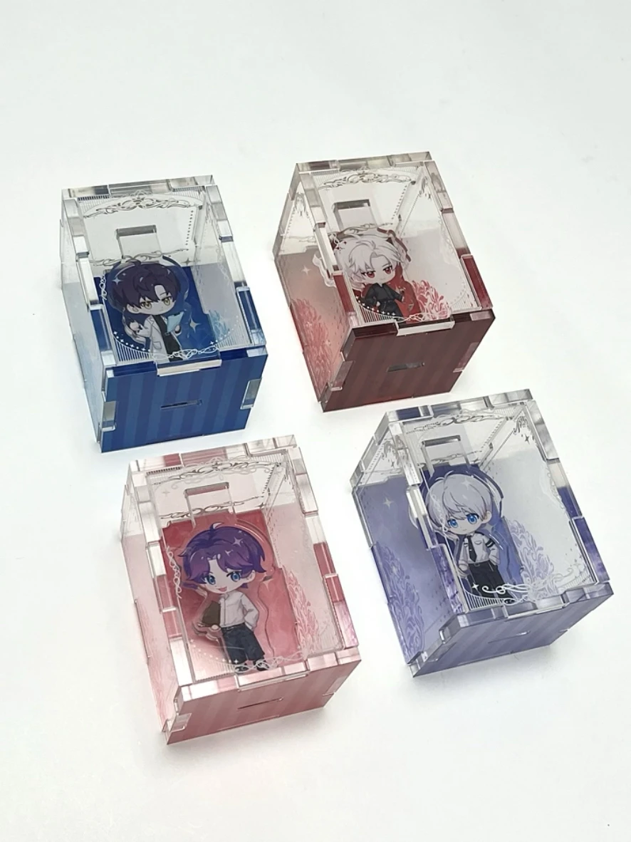 Gioco Anime Love and Deepspace Rafayel Zayne Xavier Sylus Cosplay Versione Q Simpatiche piastre in acrilico in piedi Scatola piccola Regalo di compleanno