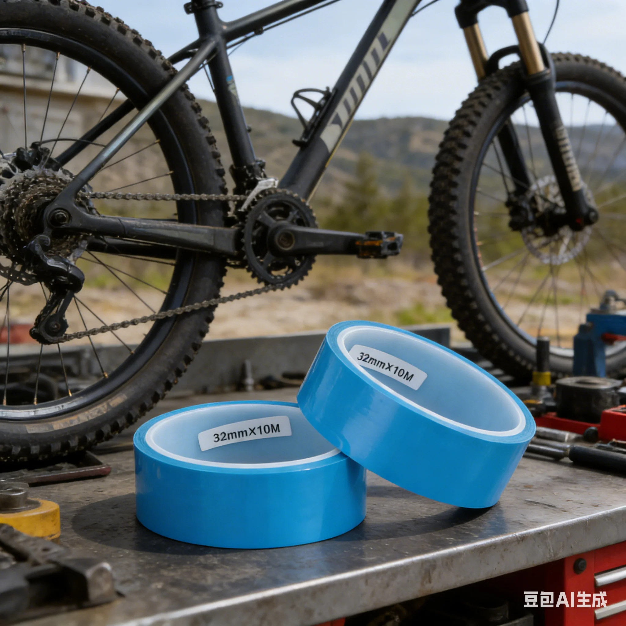 Bike Tire Liners 32/34mmx10m Bicycle Tubeless Tire Inserts Pad Tubeless Rim Tape PET Material Vacuum Tire Pad Cycling Parts