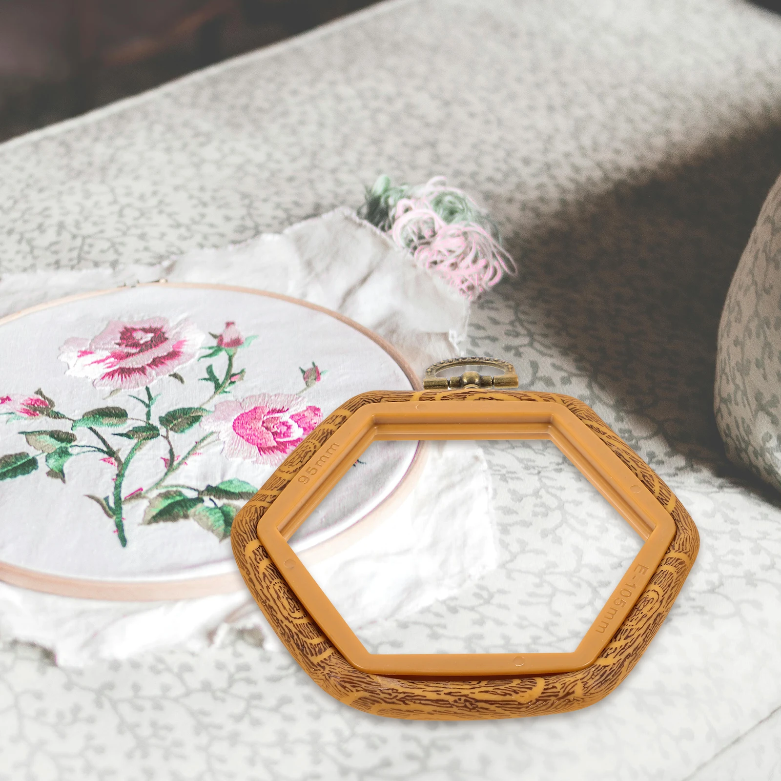 

3pcs Embroidery Hoops Stitching Tools Reusable Craft Sewing Hoop Cross Stitch Circles Vintage Style Durable Plastic Fabric