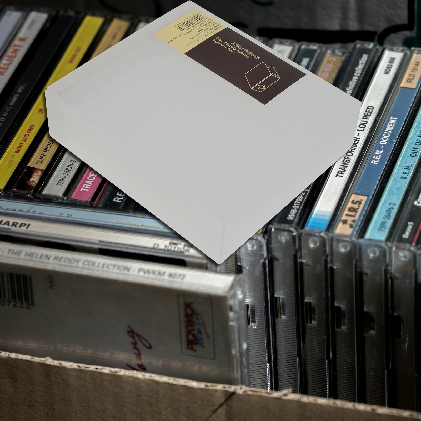 

Book Cover CD Storage Box Disc Binder Non-woven Fabric Optical Disks Case Plastic