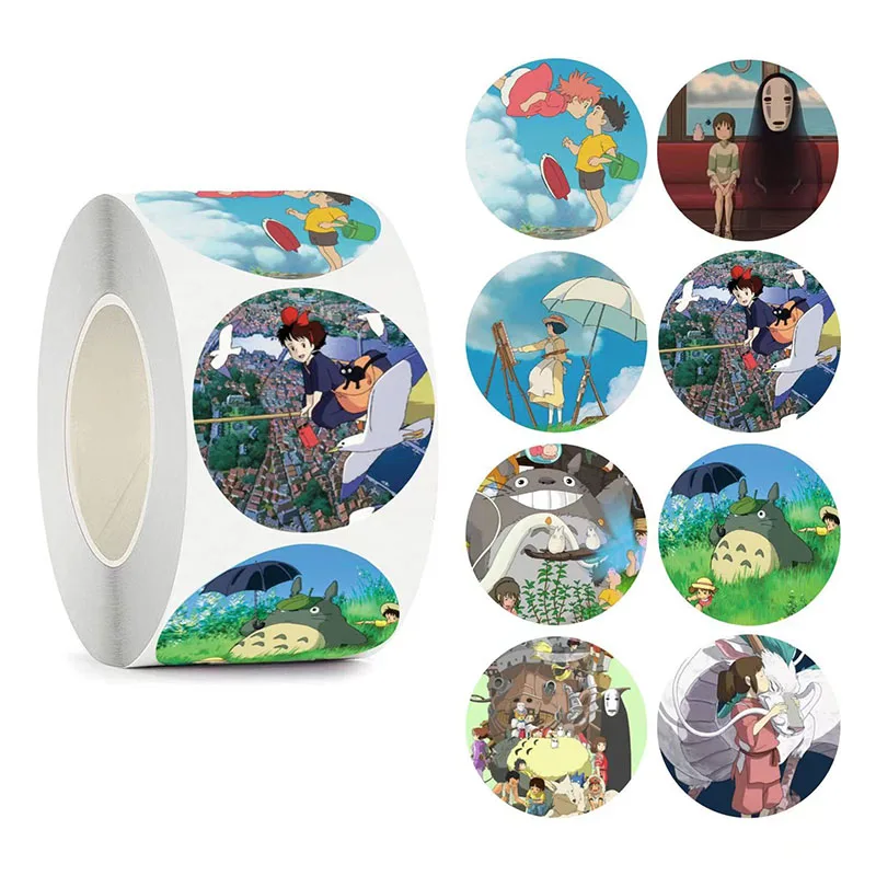

500PCS Ghibli Miyazaki Hayao Stickers Phone Trunk Refrigerator Waterproof Anime Stickers Anime Figure Image Toys Sticker Gift
