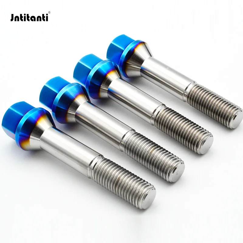 Jntitanti Gr5 titanium  wheel hub RIM lug bolt screw M15x1.25x45-55 for Mercedes-Benz