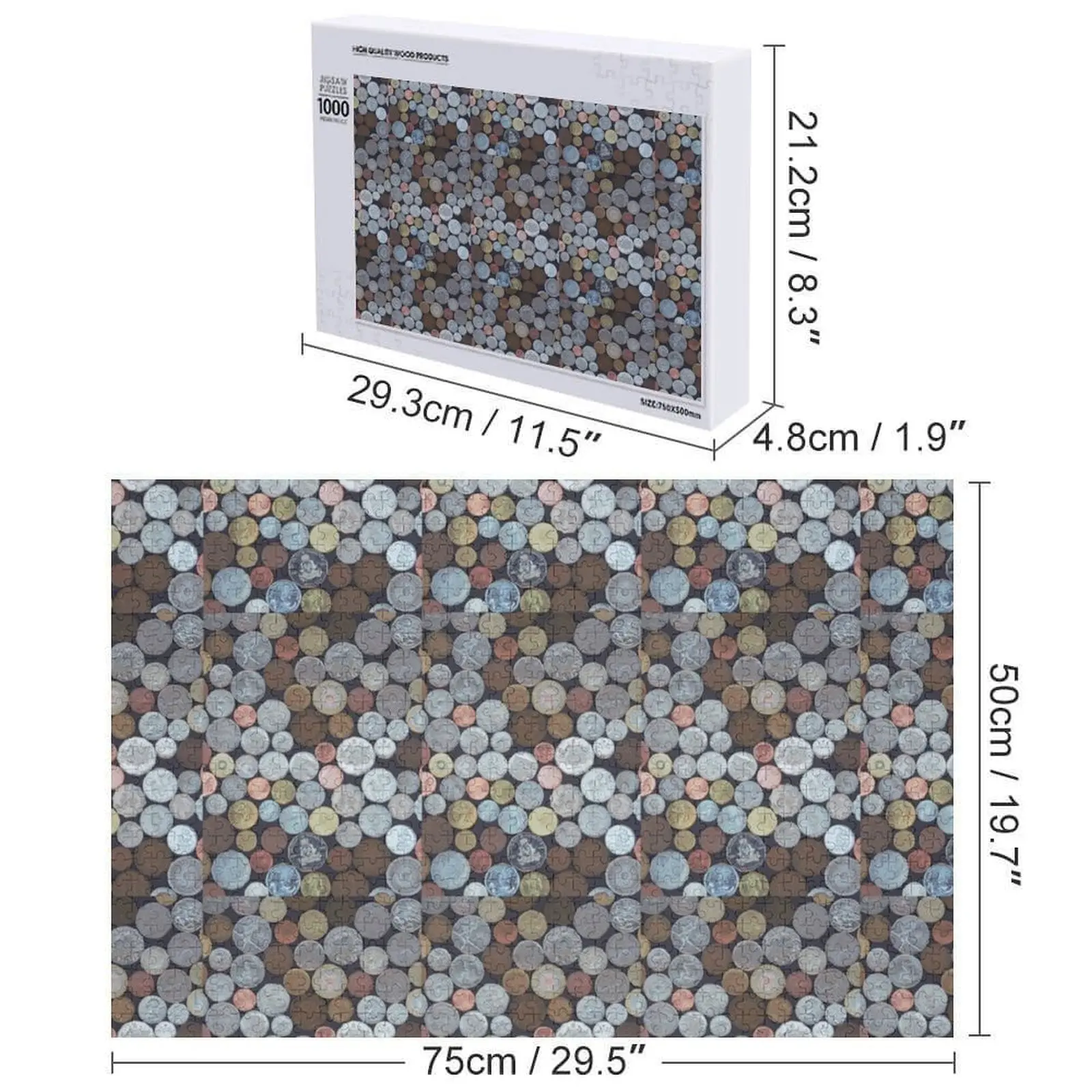 Pièces internationales Puzzle adulte nom en bois jouet en bois Puzzle personnalisé
