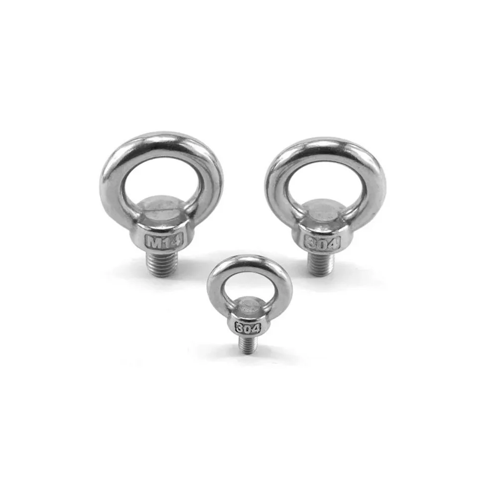 DIN580 304/316 Stainless Steel Marine Lifting Eye Screws M6 M8 M10 M12 M16 Ring Eye Bolt Ring Hooking Nut