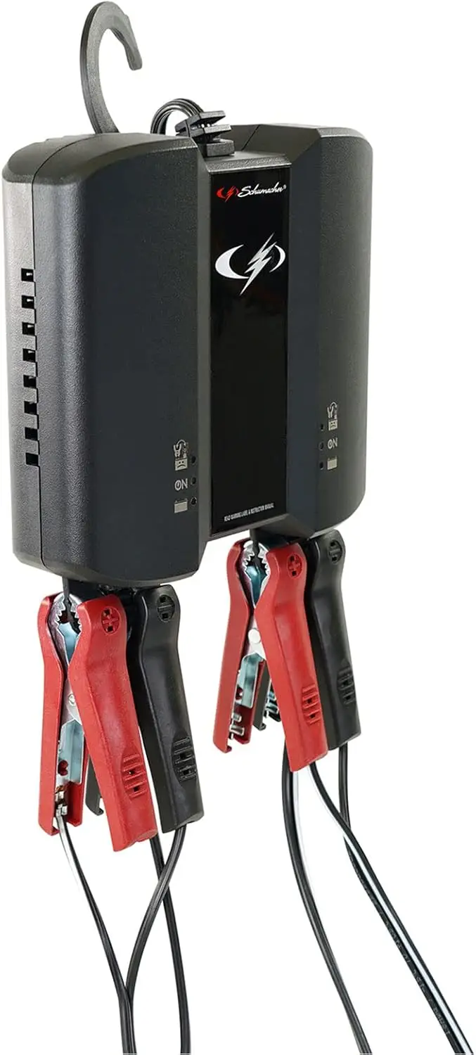 

2-in-1 Car Battery Charger and Maintainer for 6V/12V Batteries, Fast Automatic Charging with Safety Features