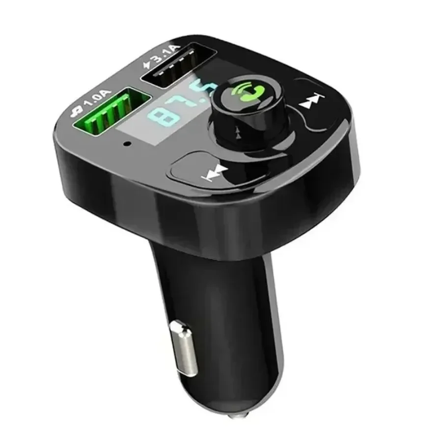 Wireless Adapter LED MP3 Car Bluetooth FM Hands-Free Bluetooth-compaitable 5.0 Transmitter 3.1A QC3.0 PD Type C Dual USB Charger