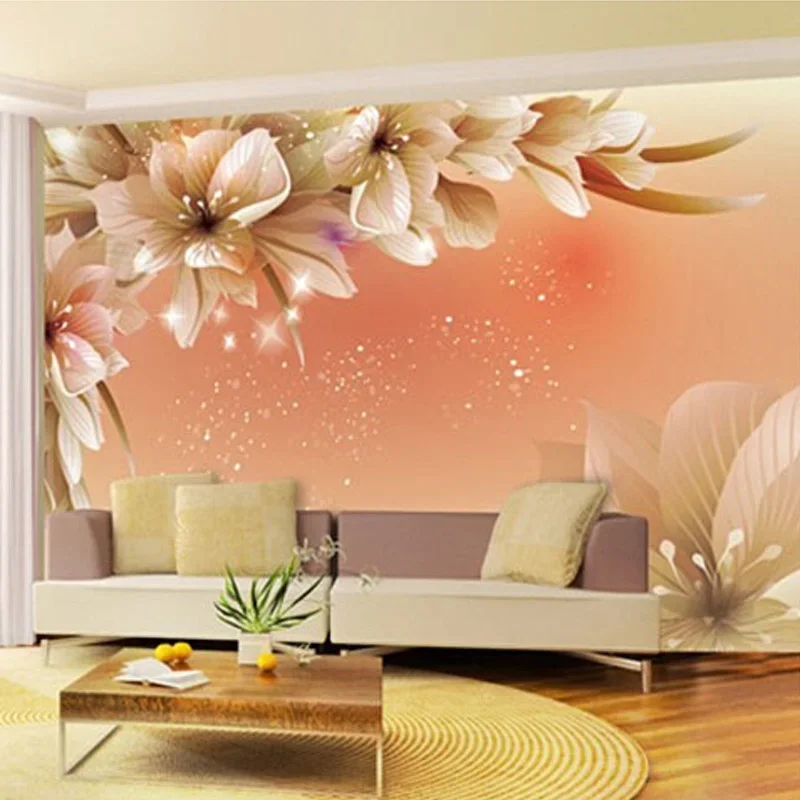 

Modern Simple Home Decor 3D Stereo Flower Photo Mural Living Room Bedroom TV Background Non-woven Embossed Wallpaper Custom Size