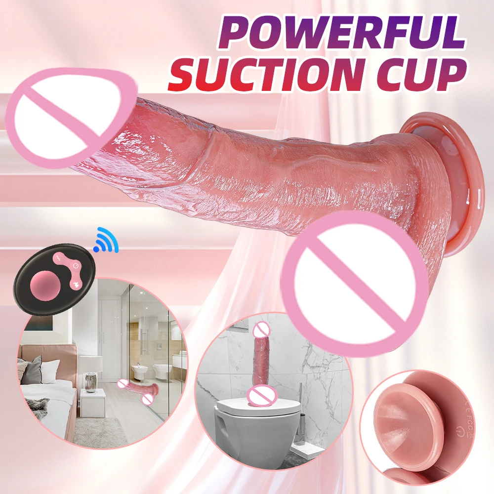 Thrusting Big Dildo Vibrator Fake Dick Sexy Adult Vibrating Remote Control Realistic Dildo for Anus Vagina Stimulation For Women