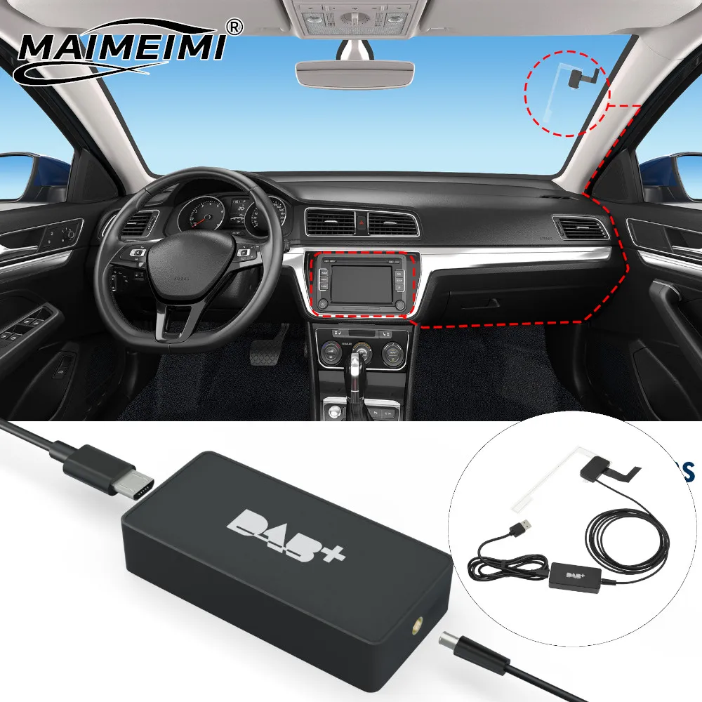 

Car DAB Receiver Antenna+USB Interface For Android Car Radio GPS Stereo Car Radio USB Adapter Stereo DAB/DAB+Receiver Player
