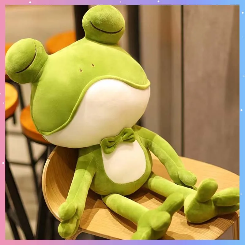 

35/55/70 см плюшевая кукла-лягушка, мультяшная милая мягкая плюшевая игрушка-лягушка, кавайная кукла для девочек, мягкая кукла, украшение для дома, спальни, рождественский подарок