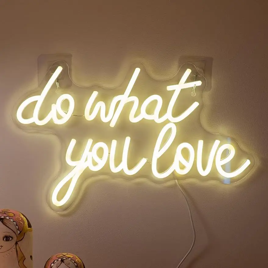Home Decor Quotes Ideas - Zrób to, co kochasz - Neonowy