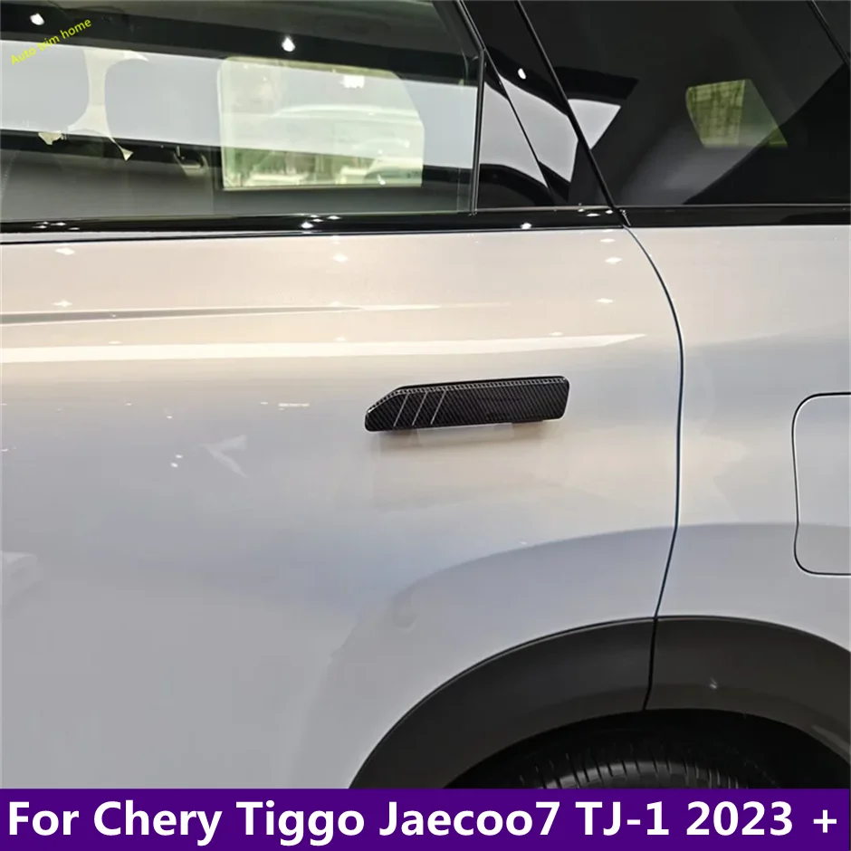 

Carbon Fiber Look Accessories Outside Car Door Pull Doorknob Handle Bowl Cover Trim For Chery Tiggo Jaecoo7 TJ-1 2023 -2025