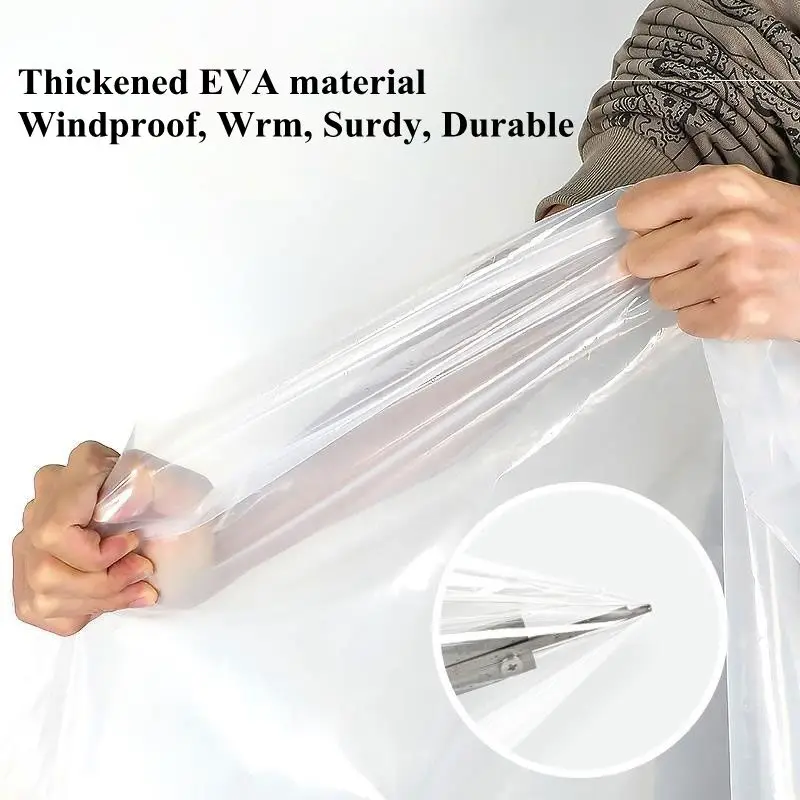 DIY Transparent Winter Window Isolation Windproof and Thermal Insulation Film Sealing Strip Anti Cold Insulating Thermal Curtain