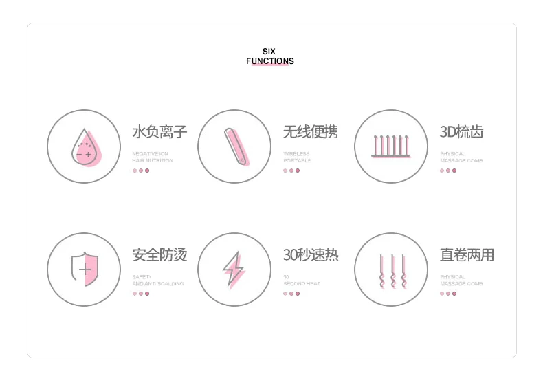 Free Shipping Wireless Charging Negative Ion Straight Hair Dual-Use Inner Buckle Does Not Hurt Hair Splint